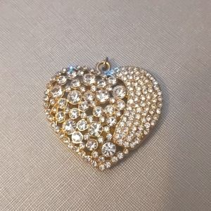 Large gold charm with CZ's